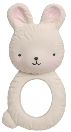 bijtring Konijn junior 10 cm rubber beige