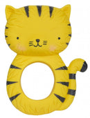 bijtring Tijger junior 10,3 cm rubber zwart/geel