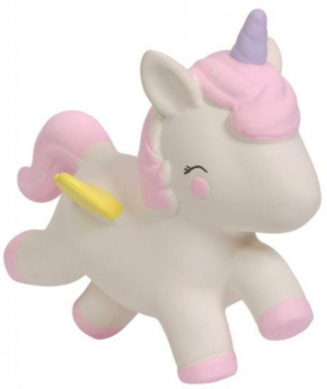 bijtspeeltje Eenhoorn meisjes 11,7 cm rubber wit