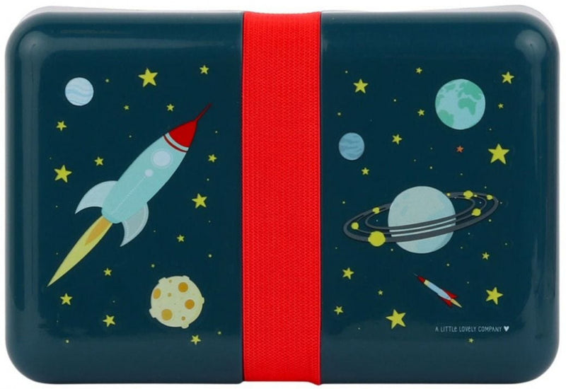 broodtrommel Space 18 cm polypropyleen rood/blauw