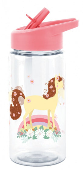 drinkfles Paard meisjes 450 ml polyetheen roze