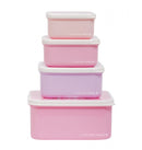 eetset Eenhoorn meisjes polyetheen roze 4-delig