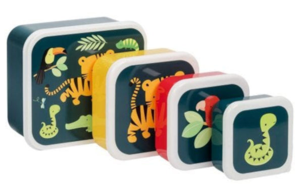 eetset Jungle junior polyetheen groen 4-delig