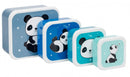 eetset Panda junior polyetheen blauw 4-delig