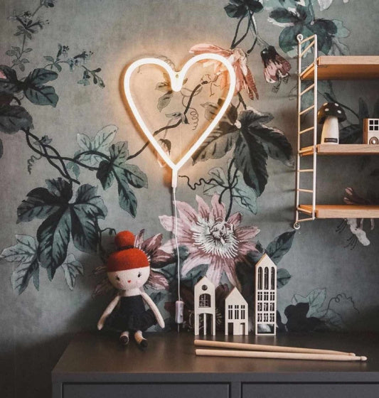 lamp neon Hart junior 30 cm PVC geel