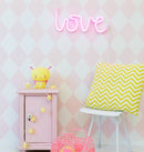 lamp neon Love junior 38 cm PVC roze