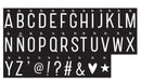 lightbox letterset Basic 6,5 cm zwart 85-delig