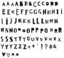 lightbox letterset Funky 6,5 cm zwart 85-delig