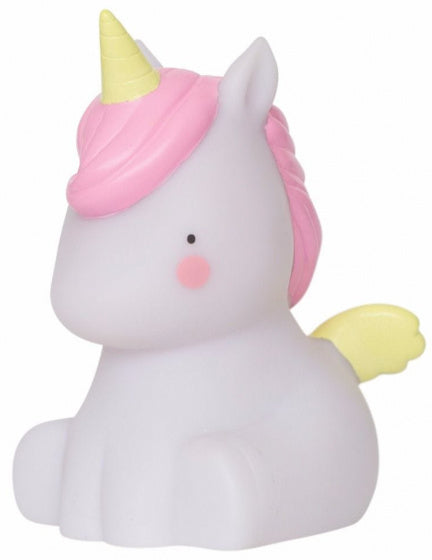 nachtlamp Eenhoorn meisjes 12,5 cm PVC geel/roze