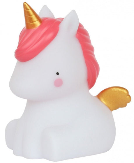 nachtlamp Eenhoorn meisjes 12,5 cm PVC wit/roze