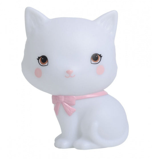 nachtlamp Katje junior 14,5 cm PVC wit/roze