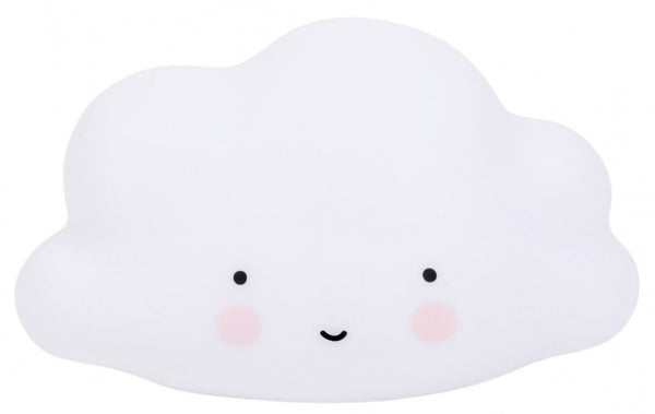 nachtlamp Wolkje junior 16,5 cm PVC wit