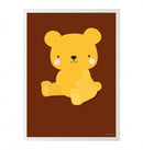 poster junior 50 x 70 cm papier geel/bruin