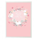 poster meisjes 50 x 70 cm papier roze