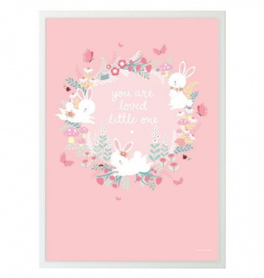 poster meisjes 50 x 70 cm papier roze