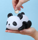 spaarpot Panda junior 16 cm PVC zwart/wit