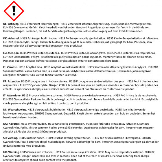 secondelijm 1 gram transparant 3 stuks