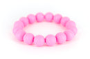 bijtketting Marshmellow 75/7 cm silicone roze
