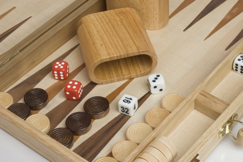 Backgammon 15 Hout Ingelegd