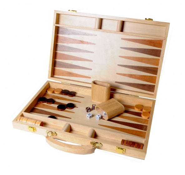 Backgammon 15 Hout Ingelegd