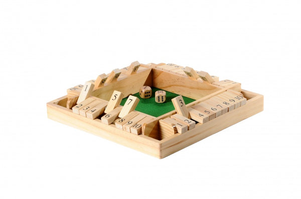 Shut the Box Houten Dobbelspel, 4 spelers