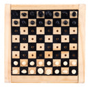 zakformaat schaakspel 12 x 12 cm zwart/wit
