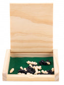 zakformaat schaakspel 12 x 12 cm zwart/wit
