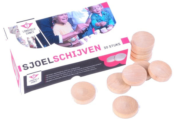 Sjoelschijven holgedraaid 30 stuks 52 x 12,5 mm