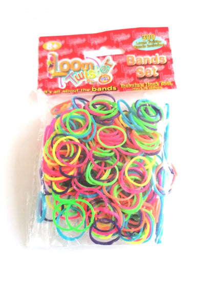 loombandjes neon junior rubber 300-delig