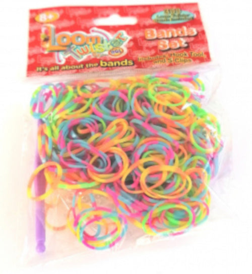 loombandjes streep junior rubber 300-delig