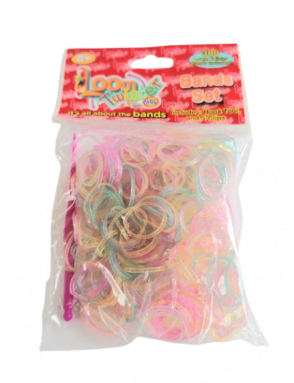 loombandjes transparant junior rubber 300-delig