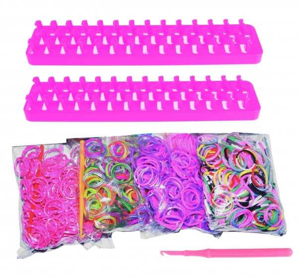 loombands Fun Loom 2000-delig felroze