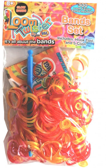 loombands junior rubber oranje/rood 300-delig