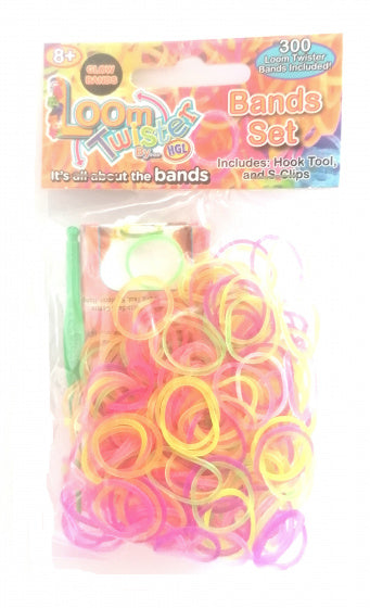 loombands junior rubber roze/geel/groen 300-delig