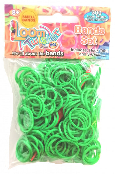 loombands met geur junior groen 300-delig