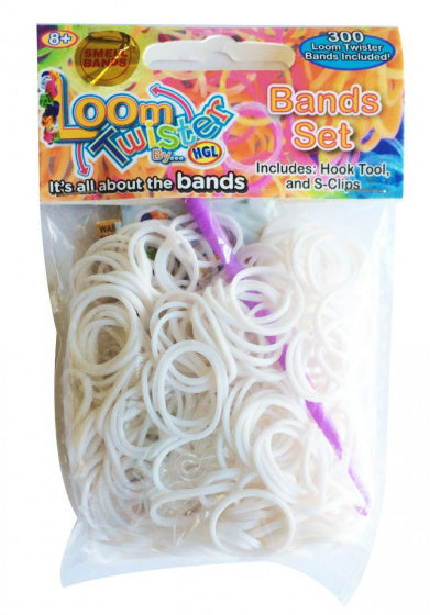 loombands met geur junior wit 300-delig
