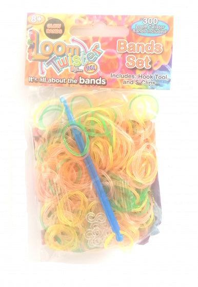 loombands rubber groen/geel/oranje 300-delig