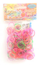 loombands rubber groen/oranje/roze 300-delig