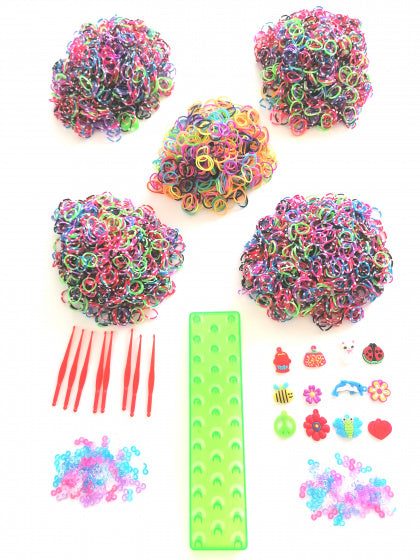 loombandsset Dots junior groen 5000-delig