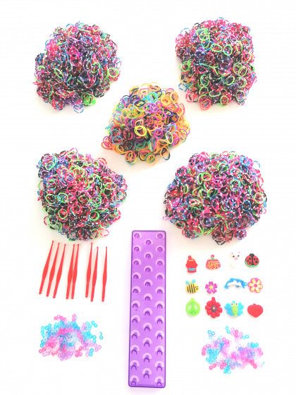 loombandsset Dots junior paars 5000-delig