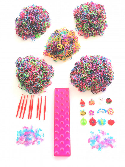 loombandsset Dots junior roze 5000-delig