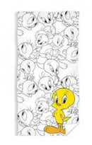 strandlaken Tweety junior 70 x 140 cm katoen geel/wit