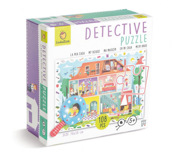 legpuzzel detective huis junior 70 x 50 cm 108 stukjes