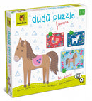 vormenpuzzel Farm junior 22,5 cm hout 9-delig