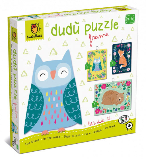 vormenpuzzel Woodland junior 22,5 cm hout 9-delig