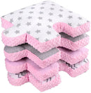 kussenpuzzel junior 145 cm katoen roze/grijs 9-delig