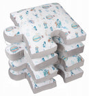 kussenpuzzel junior 145 cm katoen wit/blauw 9-delig