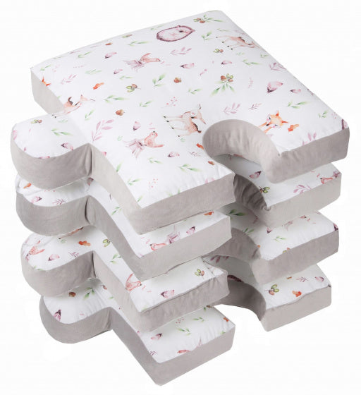 kussenpuzzel junior 145 cm katoen wit/bruin 9-delig