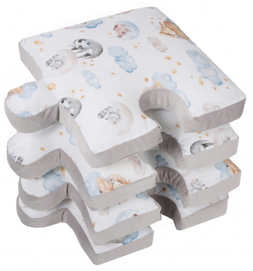 kussenpuzzel junior 145 x 145 cm katoen wit 9-delig