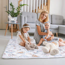 speelmat anti-slip junior 150 x 130 cm katoen wit/blauw